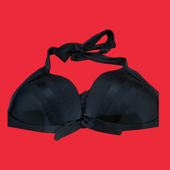 COCOSHIP BLACK HIGH WAISTED 2 PIECE SWIMSUIT,SIZE M - Picture 2 of 11